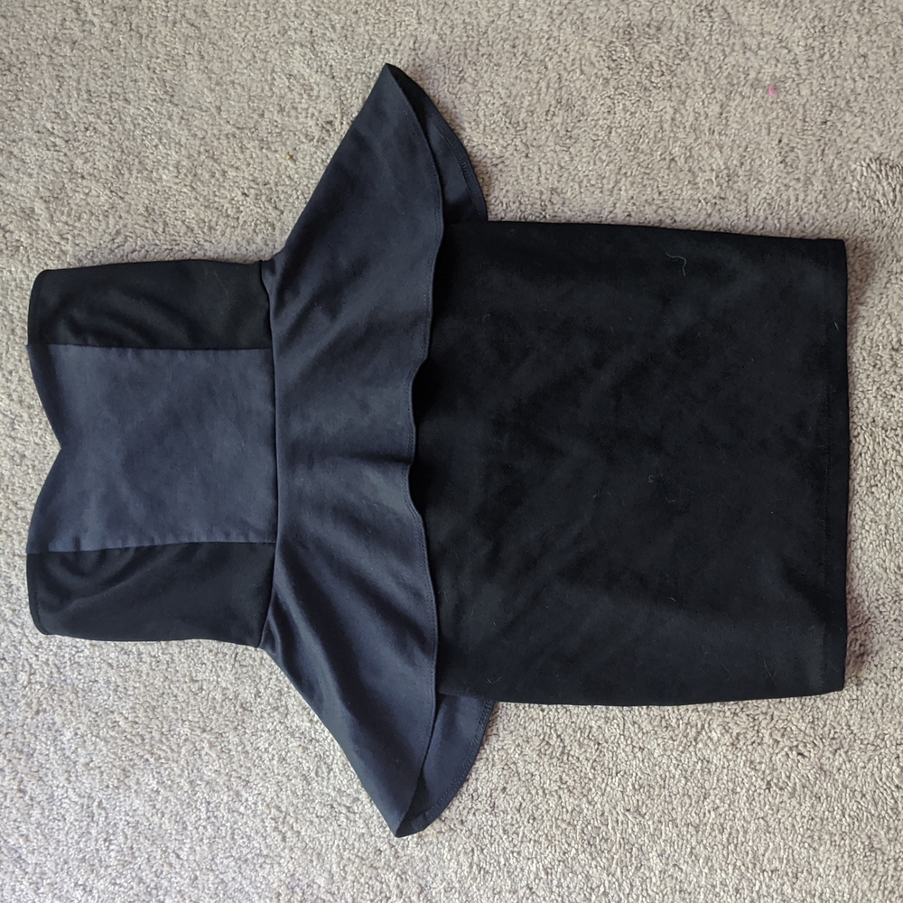 Black and Gray Strapless Dress